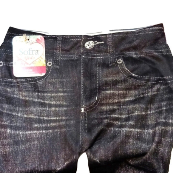𝅺LITTLE Girls Jean Like Joggers Box 8 - Picture 1 of 5